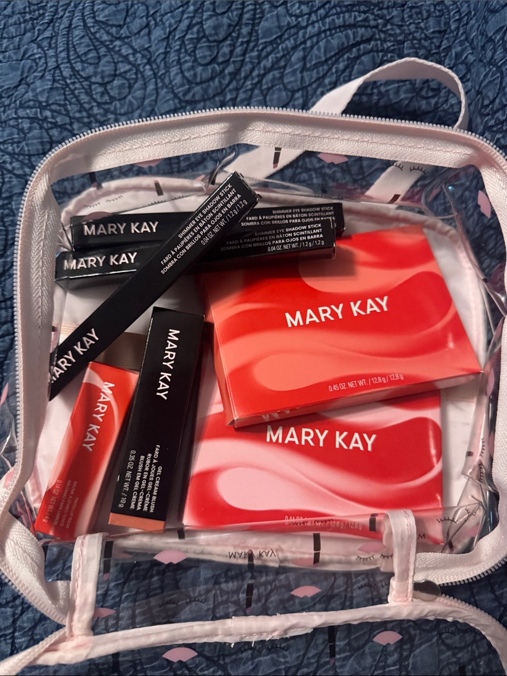 Mary Kay Clear Cosmetic Bag with HUGE BEAUTY BUNDLE!!!!! - Picture 2 of 8